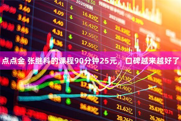 点点金 张继科的课程90分钟25元，口碑越来越好了
